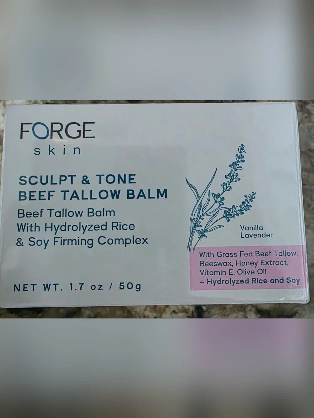 Forge Skin Sculpt & Tone Beef Tallow Balm Vanilla Lavender 1.7 oz Sealed